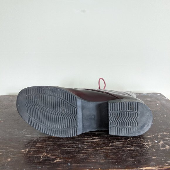 David Tyler Burgundy Leather Lace Up Boot - Picture 9 of 11